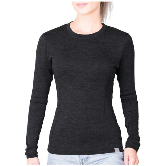 Women's Merino Wool Thermal Base Layer Long Sleeve Top Medium